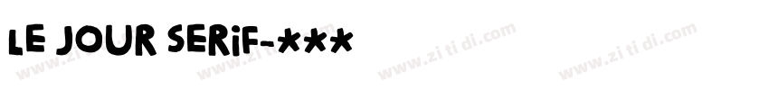 Le Jour Serif字体转换